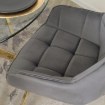 Mebel Elite Вращающееся кресло Mia, серое велюровое, ME.MIA/P/ZL/V/K - Home Club, изображение 5