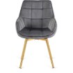 Mebel Elite Вращающееся кресло Mia, серое велюровое, ME.MIA/P/ZL/V/K - Home Club, изображение 8