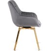 Mebel Elite Вращающееся кресло Mia, серое велюровое, ME.MIA/P/ZL/V/K - Home Club, изображение 9