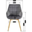 Mebel Elite Вращающееся кресло Mia, серое велюровое, ME.MIA/P/ZL/V/K - Home Club, изображение 11