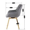 Mebel Elite Вращающееся кресло Mia, серое велюровое, ME.MIA/P/ZL/V/K - Home Club, изображение 12