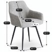 Mebel Elite Стул Palma, серый, ME.PALMA/JP/CZ/T/K - Home Club, изображение 6
