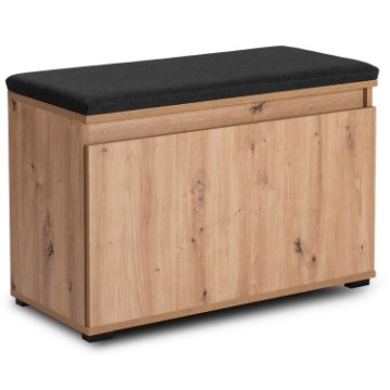 Mebel Elite Шкафчик для обуви Prato 80 см, дуб Artisan/графит, W.PRATO/110/DA/SZAFK - Home Club