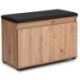 Mebel Elite Шафа для взуття Prato 80 см, дуб Artisan/графіт, W.PRATO/110/DA/SZAFK - Home Club