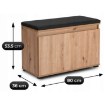 Mebel Elite Шкафчик для обуви Prato 80 см, дуб Artisan/графит, W.PRATO/110/DA/SZAFK - Home Club, изображение 5