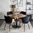 Mebel Elite Стул Dakota, черный/золотой дуб, велюр, ME.DAKOTA/CZ/D/V/K - Home Club, изображение 3