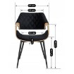 Mebel Elite Стул Dakota, черный/золотой дуб, велюр, ME.DAKOTA/CZ/D/V/K - Home Club, изображение 9