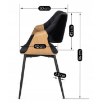 Mebel Elite Стул Dakota, черный/золотой дуб, велюр, ME.DAKOTA/CZ/D/V/K - Home Club, изображение 10