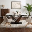 Mebel Elite Стол Rex 2, керамический, раскладной, 180–240 см, белый мрамор/орех, ME.REX2/B/O/CER/S180-240 - Home Club, изображение 2