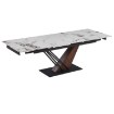 Mebel Elite Стол Rex 2, керамический, раскладной, 180–240 см, белый мрамор/орех, ME.REX2/B/O/CER/S180-240 - Home Club, изображение 3
