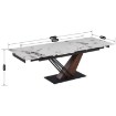 Mebel Elite Стол Rex 2, керамический, раскладной, 180–240 см, белый мрамор/орех, ME.REX2/B/O/CER/S180-240 - Home Club, изображение 4