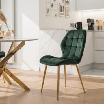 Mebel Elite Стул Lucky, зеленый, велюровый, ME.LUCKY/Z/ZL/V/K - Home Club