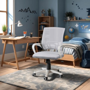 Mebel Elite Вращающееся кресло Nate, серого цвета, ME.NATE/P/B/T/FO - Home Club