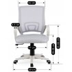 Mebel Elite Обертове крісло Nate, сіре, ME.NATE/P/B/T/FO - Home Club, зображення 8