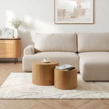 Mebel Elite Набір столиків Leila, дуб натуральний, ME.LEILA/D/L - Home Club