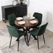 Mebel Elite Стіл Dorian, розкладний, 80–160 см, дуб у стилі рустик/чорний, ME.DORIAN/DRU/CZ/S - Home Club, зображення 3