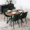 Mebel Elite Стіл Dorian, розкладний, 80–160 см, дуб у стилі рустик/чорний, ME.DORIAN/DRU/CZ/S - Home Club, зображення 4