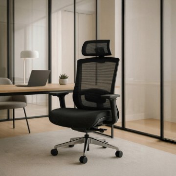Mebel Elite Вращающееся кресло Dylan, эргономичное, чёрное, ME.DYLAN/CZ/T/FO - Home Club