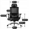 Mebel Elite Вращающееся кресло Dylan, эргономичное, чёрное, ME.DYLAN/CZ/T/FO - Home Club, изображение 8