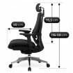Mebel Elite Вращающееся кресло Dylan, эргономичное, чёрное, ME.DYLAN/CZ/T/FO - Home Club, изображение 9