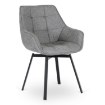 Mebel Elite Обертове крісло Luna 2, сіре, ME.LUNA2/P/T/K - Home Club, зображення 3