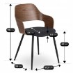 Mebel Elite Стілець Orbi, горіх/чорний, ME.ORBI/CZ/O/T/K - Home Club, зображення 6