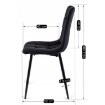 Mebel Elite Стілець Peru, чорний, велюровий, ME.PERU/CZ/V/K - Home Club, зображення 9