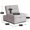 Mebel Elite Раскладной кресло Iberis 80 см для сна, серого цвета, ME.IBERIS/P/T/FW80 - Home Club, изображение 16