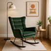 Mebel Elite Крісло-гойдалка Jackson, зелене, велюрове, ME.JACKSON/Z/V/FW - Home Club, зображення 2