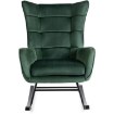Mebel Elite Крісло-гойдалка Jackson, зелене, велюрове, ME.JACKSON/Z/V/FW - Home Club, зображення 3