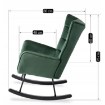 Mebel Elite Крісло-гойдалка Jackson, зелене, велюрове, ME.JACKSON/Z/V/FW - Home Club, зображення 7