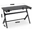 Mebel Elite Игровой стол Bleck 120 см, черный, ME.BLECK/CZ/B - Home Club, изображение 8