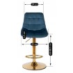 Mebel Elite Барный стул Arcos, синий, велюровый, ME.ARCOS/GR/ZL/V/H - Home Club, изображение 7