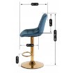 Mebel Elite Барный стул Arcos, синий, велюровый, ME.ARCOS/GR/ZL/V/H - Home Club, изображение 8