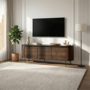 Mebel Elite Тридверный шкаф для телевизора Beck, 160 см, цвет «орех», ME.BECK/O/RTV160 - Home Club