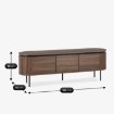 Mebel Elite Тумба під телевізор Beck 160 см, тридверна, горіх, ME.BECK/O/RTV160 - Home Club, зображення 8