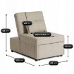 Mebel Elite Раскладной кресло Iberis 67 см для сна, бежевого цвета, ME.IBERIS/BZ/T/FW67 - Home Club, изображение 13