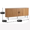 Mebel Elite Комода Trish 180 см, дводверна, розсувна, дуб, ME.TRISH/D/KOM180 - Home Club, зображення 10