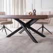 Mebel Elite Комплект: стол Hampton 160–240 см (орех/чёрный) и 4 стула Akita (кремовый), HAMPTON/O/CZ/S160-240/AKITA/KR/SZTR/Z4/K - Home Club, изображение 4