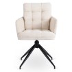 Mebel Elite Комплект: стол Hampton 160–240 см (орех/чёрный) и 4 стула Akita (кремовый), HAMPTON/O/CZ/S160-240/AKITA/KR/SZTR/Z4/K - Home Club, изображение 11