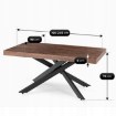 Mebel Elite Комплект: стол Hampton 160–240 см (орех/чёрный) и 4 стула Akita (кремовый), HAMPTON/O/CZ/S160-240/AKITA/KR/SZTR/Z4/K - Home Club, изображение 13