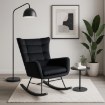 Mebel Elite Крісло-гойдалка Jackson, чорне, велюрове, ME.JACKSON/CZ/V/FW - Home Club, зображення 2