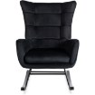 Mebel Elite Крісло-гойдалка Jackson, чорне, велюрове, ME.JACKSON/CZ/V/FW - Home Club, зображення 3
