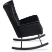 Mebel Elite Крісло-гойдалка Jackson, чорне, велюрове, ME.JACKSON/CZ/V/FW - Home Club, зображення 4