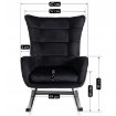 Mebel Elite Крісло-гойдалка Jackson, чорне, велюрове, ME.JACKSON/CZ/V/FW - Home Club, зображення 6
