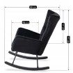 Mebel Elite Крісло-гойдалка Jackson, чорне, велюрове, ME.JACKSON/CZ/V/FW - Home Club, зображення 7