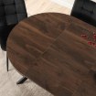 Mebel Elite Комплект: стіл Lukas 100–250 см (горіх/чорний) та 4 стільці Peru (чорні), LUKAS/O/CZ/S/PERU/CZ/V/Z4/K - Home Club, зображення 5