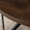 Mebel Elite Комплект: стіл Lukas 100–250 см (горіх/чорний) та 4 стільці Peru (чорні), LUKAS/O/CZ/S/PERU/CZ/V/Z4/K - Home Club, зображення 6