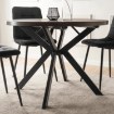Mebel Elite Комплект: стіл Lukas 100–250 см (горіх/чорний) та 4 стільці Peru (чорні), LUKAS/O/CZ/S/PERU/CZ/V/Z4/K - Home Club, зображення 7
