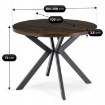Mebel Elite Комплект: стіл Lukas 100–250 см (горіх/чорний) та 4 стільці Peru (чорні), LUKAS/O/CZ/S/PERU/CZ/V/Z4/K - Home Club, зображення 16